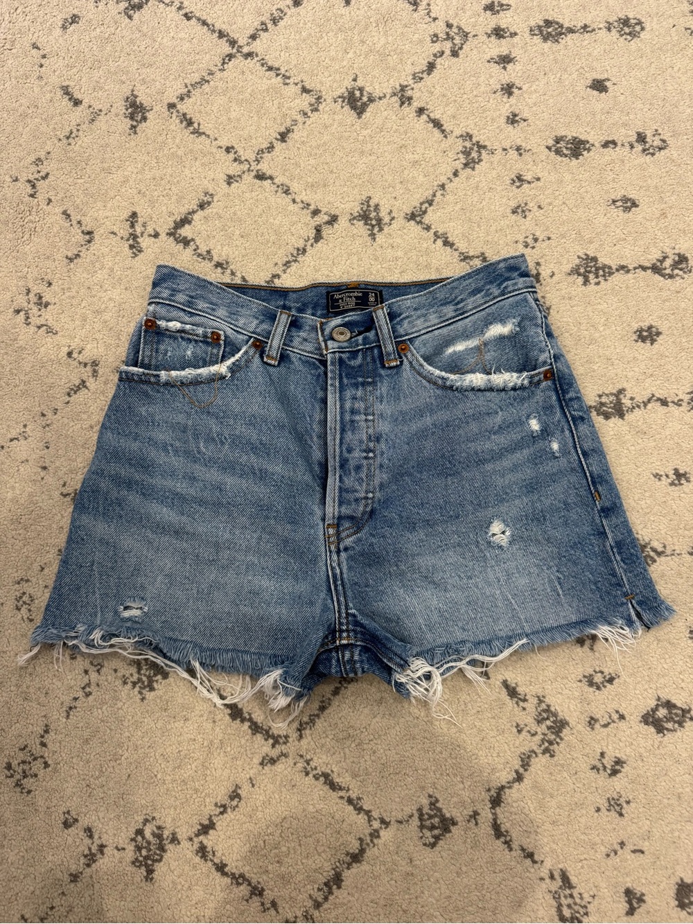 Abercrombie & Fitch High Rise Denim Jean Shorts